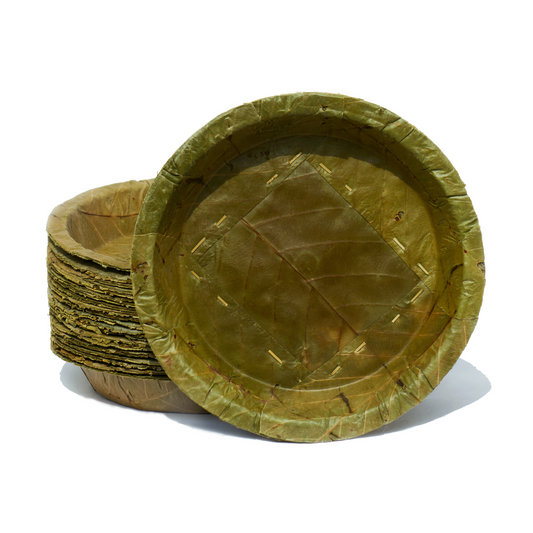 Large Sal Leaf Plates - 23cm / 9 inch diameter
