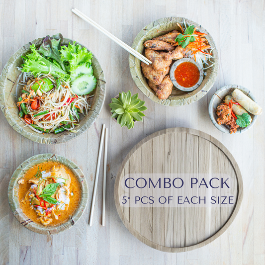 Sal Leaf Combo Pack - 4 Sizes - Pack of 20 (5pcs of each)