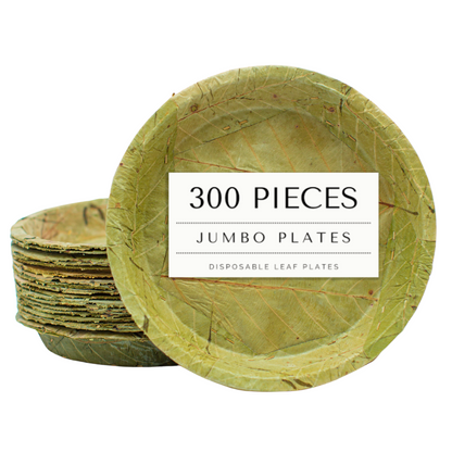Extra Large Disposable Leaf Plates - 27cm / 10.5 inch diameter