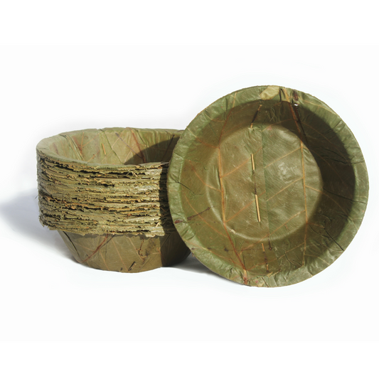 Small Sal Leaf Bowls - Pack of 20 - 15cm / 6 inch diameter