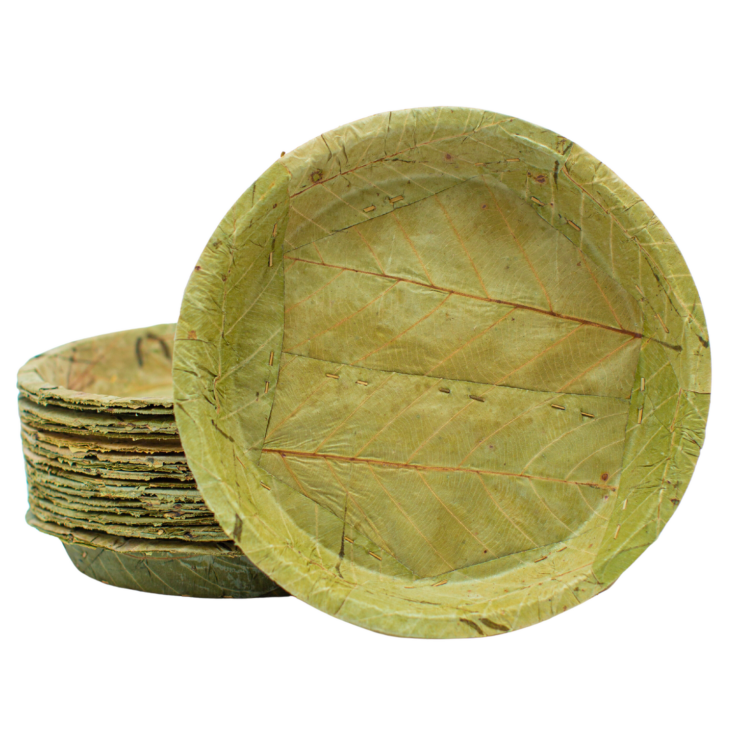 Extra Large Sal Leaf Plates - 27cm / 10.5 inch diameter - Pack of 20